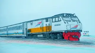 Kereta Api Indonesia,PT KAI, Menggambar Kereta Api, lokomotif CC203 By heru