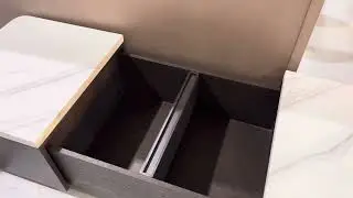 Custom retractable coffee table with hidden storage