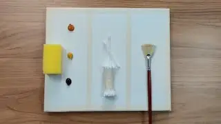 #21 - Three Ways To Paint Forest / Sponge / Cotton Swabs / Fan Brush / Acrylic Painting Techniques