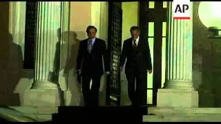 Greek conservative leader backs fiscal targets; PM meets Samaras