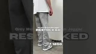 Grey Melange Open Hem Jogger