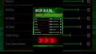 Best free fire Sensitivity for 8gb ram mobile ⚡new ff Sensitivity for 8gb ram mobile #8gbram #ff