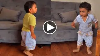 Amulya Twin baby cute dance moments in Home | Amulya Baby dance Video