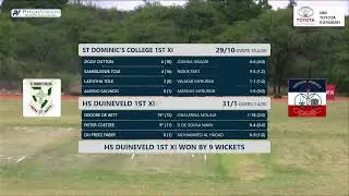 Cricket: HS Duineveld vs St Dominics - NMI Toyota Kuruman Toernooi - Kalahari A-Veld