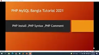 php syntax Comment  and Install bangla tutorial 2021
