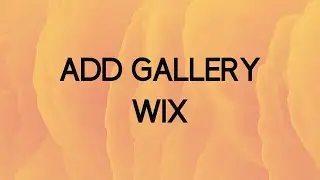 How to add a Gallery to your Wix Website