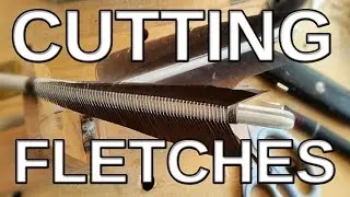 How to make Medieval Arrows,  Facebook live streaming Cutting Fletches
