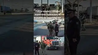 Polic&iacute;a estatal y ej&eacute;rcito supervisan operacion de la puerta de seguridad sur