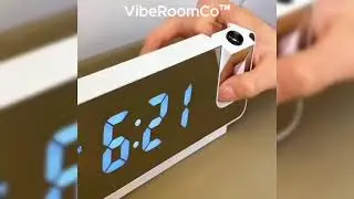 VibeRoomCo&trade; | Holographic Projection Alarm Clock