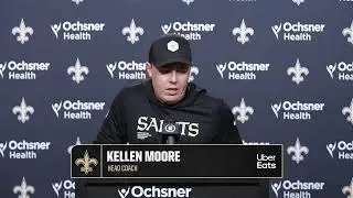Kellen Moore Updates on Chris Olave's Week 18 status vs. Falcons