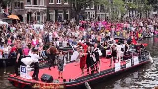 Gay Pride Canal Parade 2017 in Amsterdam.