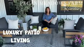 Luxury Outdoor Sectional Patio Set Review | Aoxun Aluminum Furniture with 6” Cushions
