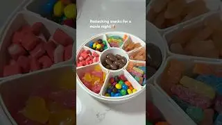 ASMR Prepping Snacks for Movie Night 🍿💕#asmr #candy #restock #satisfying #organization