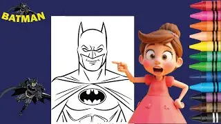 Coloring Batman DC Comics Crayola Coloring Page with Prismacolor | Happy Colouring World
