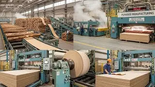 How Plywood Is Made | Inside a Massive Wood Sawmill Factory