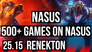 NASUS vs RENEKTON (TOP) | 500+ games | KR Master | 25.15