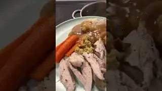 Home cooked turkey dinner (not by me)  #turkeydinner