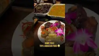 Jamie Foxx Tries Jamaican Food #funny #jamiefoxx #jamaicanfood