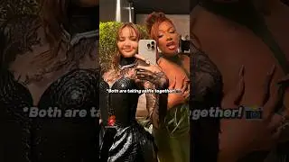 Lisa and Megan Thee Stallion together at vanity fair Oscar after party! #lisa#megan#blackpink