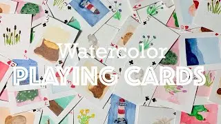 Painting Custom Playing Cards with Watercolors
