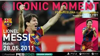 LIONEL MESSI NEW ICONIC- TRAILER VS MANCHESTER UNITED FOOTBALL IN PES 2021 PES MOBILE PES 2022
