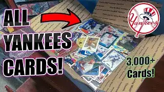 Sorting 3,000+ Yankees Baseball Cards! HUGE Baseball Card Collection! Derek Jeter, Don Mattingly!