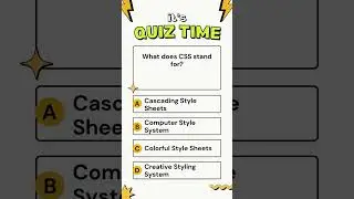 Web Pages Look Good Because of This &mdash; What&rsquo;s CSS? 🎨#cssquiz #webdesignbasics #frontendtrivia #cstech