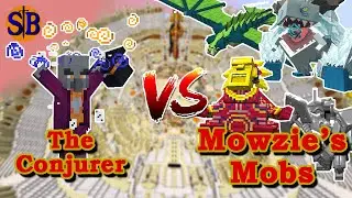 The Conjurer Illager vs Mowzie's Mobs | Minecraft Mob Battle