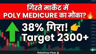 गिरते मार्केट में Poly Medicure! 38% गिरा लेकिन R&D King 🚀 टारगेट 2300