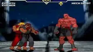 Evil Ryu & Evil Ken vs. Mech Sagat