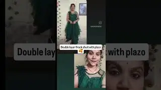 Double layar frock shuit with plazo