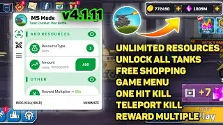 Tank Combat: War Battle Mod Menu v4.1.11 Latest Version | [Unlimited Resources, Unlocked All Tanks]