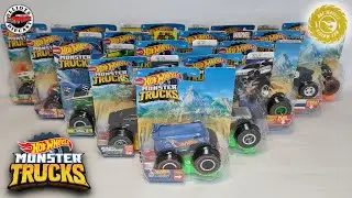 Unboxing Hot Wheels Monster Trucks - Including Two Treasure Hunts