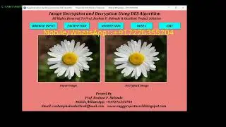 DES Image Encryption and Decryption Python Project With Source Code Image Encryption Using DES