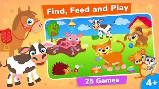 123 детские игры с животными &mdash; игры для дошкольников и малышей