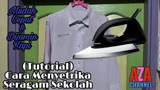 cara menyetrika seragam sekolah