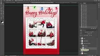 Simple Photoshop Clipping Mask Tutorial for Santa Holiday Card Template