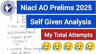NIACL AO Prelims Self Given Analysis #aptitudecorner #niacl #niaclao #nia