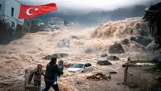 Катастрофа в Турции! Масштабное наводнение затопило Аланию и поглотило водопад Манавгат.