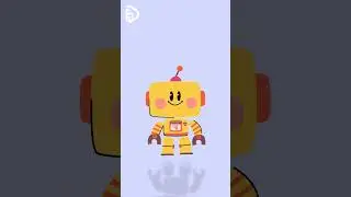 Cute Robot Animation Loop | 2D Character Design in Motion