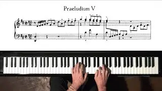 Bach Prelude and Fugue No.5 Well Tempered Clavier, Book 2 with Harmonic Pedal