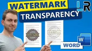 2 WAYS to Change Transparency of IMAGE WATERMARK in Word