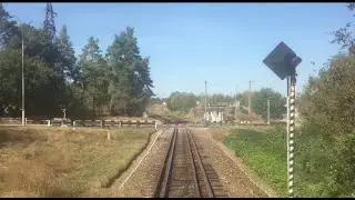 Поездка на поезде в Молдове. Вид из последнего вагона. Ungheni / Унгены [CFM]