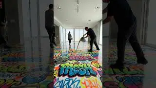 EPIC DIY Graffiti Epoxy Garage Floor Transformation! (Tour & Process)