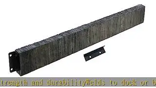 Vestil 1096-4.5 Horizontal Laminated Dock Bumper, Fabric Reinforced Rubber, Rectangular, 4 Holes, 1
