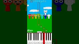 Wenda Sings the ColorMixing Song 🌈 | Sprunki Rainbow Party (@2DStyle) - Octave Piano Tutorial