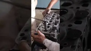 engine cylinder head boring and cleaning #engine #boring #cylinderhead #enginecleaning #automobile