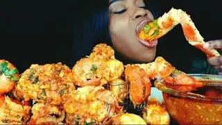 ASMR EATING BIG CRAB SEA FOOD 🍤. #mukbang#asmrvideo#eatingshow#asmreating#fish#fishcurry#sea