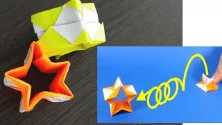 Origami Toy .rolling star..tutorial membuat origami bintang loncat