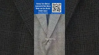 Vintage Wool and Silk Gray Blue Blazer Sports Jacket